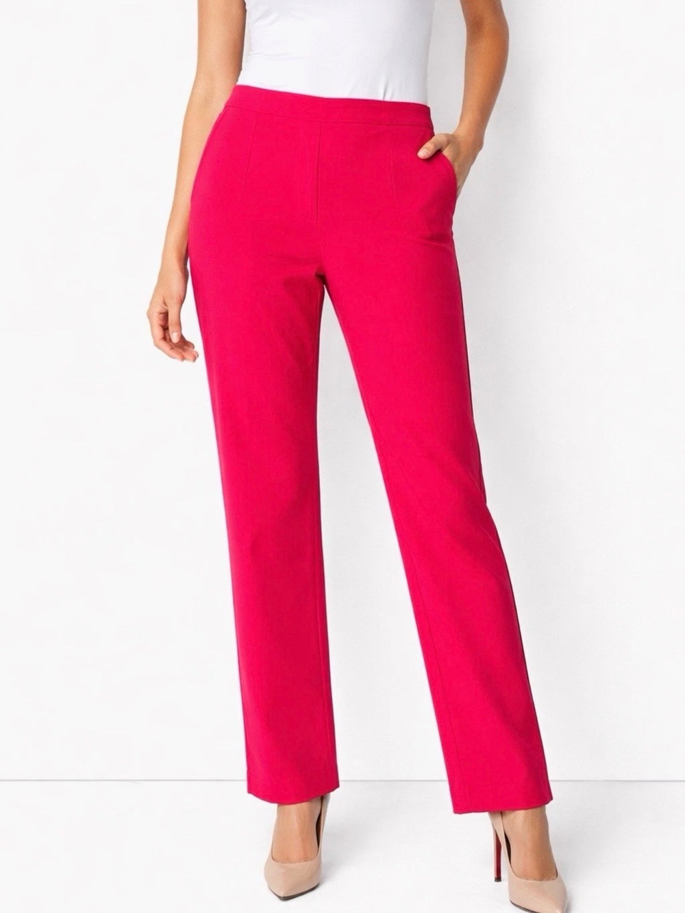 NWT Rachel Zoe High Rise Straight-Leg Trousers Sz 6